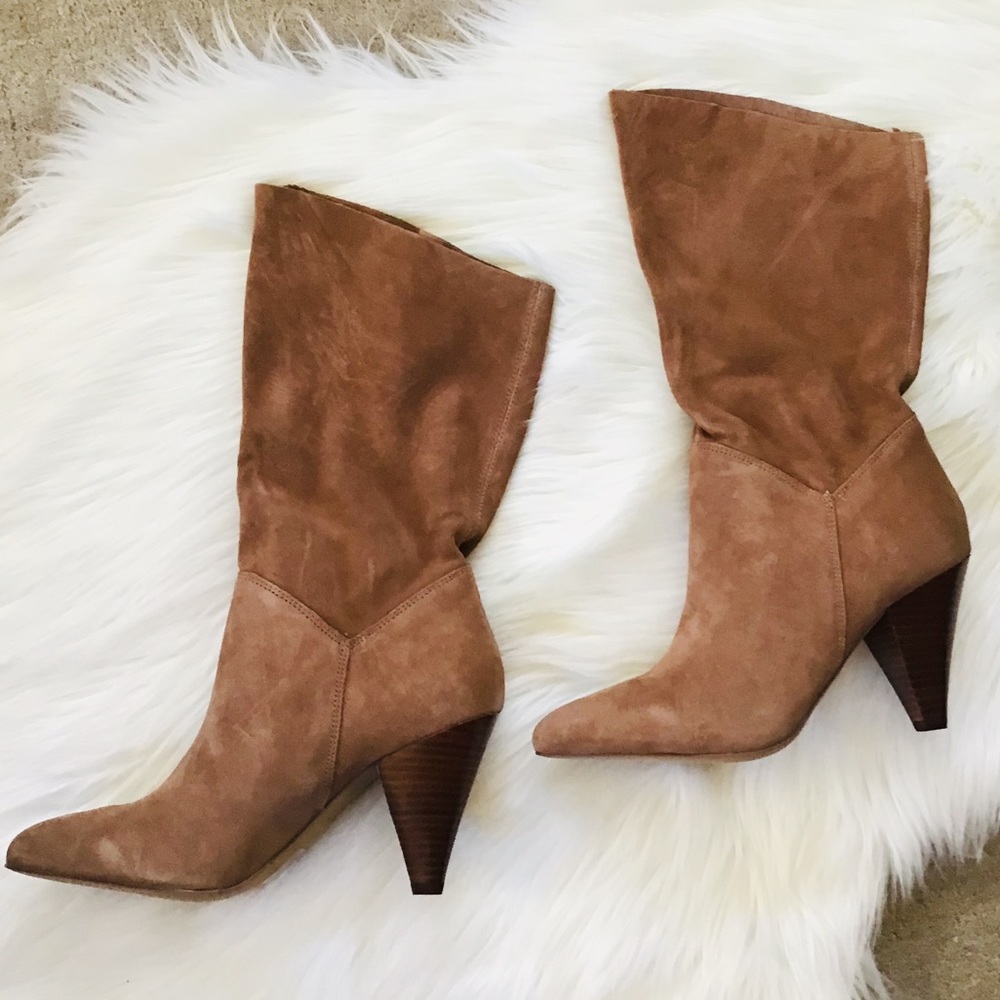 New Steve Madden Suede Leather Slouchy Boots - Picture 7 of 7